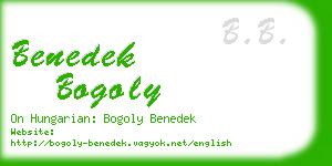 benedek bogoly business card